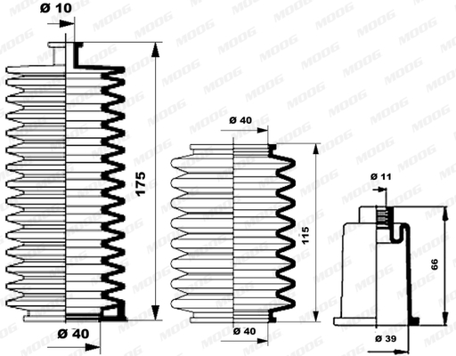 Fuelle de direccion MOOG K150009