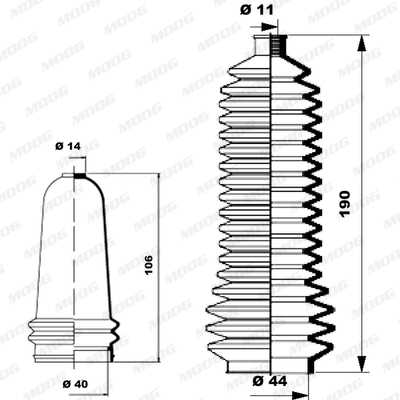 Fuelle de direccion MOOG K150132