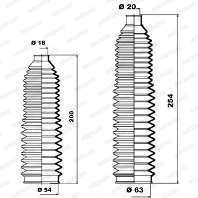 Fuelle de direccion MOOG K150141