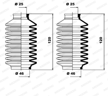 Fuelle de direccion MOOG K150147