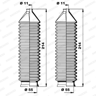 Fuelle de direccion MOOG K150166