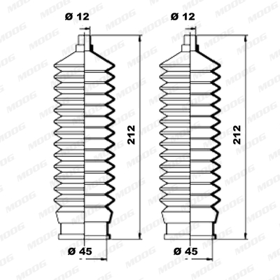 Fuelle de direccion MOOG K150187