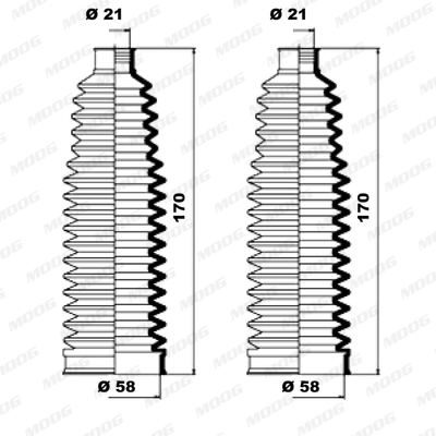 Fuelle de direccion MOOG K150233