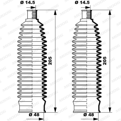 Fuelle de direccion MOOG K150235