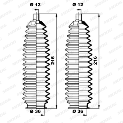 Fuelle de direccion MOOG K150243