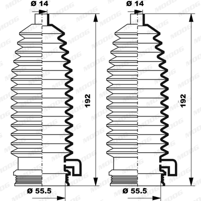 Fuelle de direccion MOOG K150260