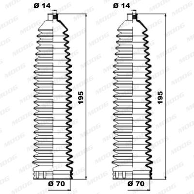 Fuelle de direccion MOOG K150265