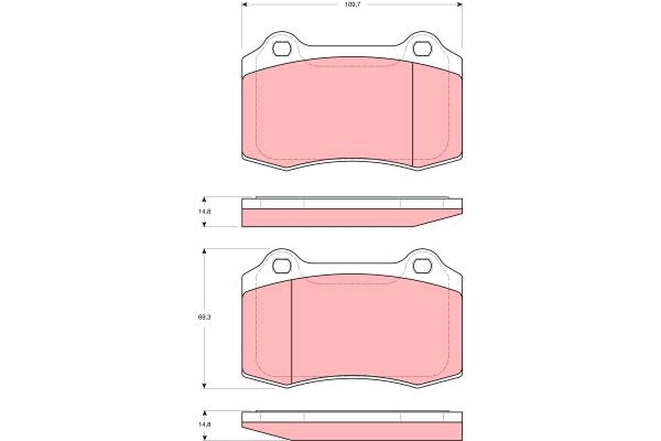 Juego de 4 pastillas de frenos TRW GDB1537