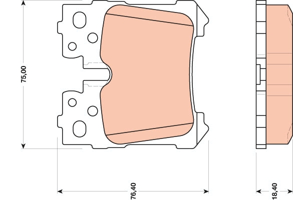 Juego de 4 pastillas de frenos TRW GDB3475