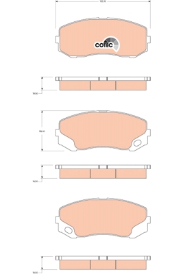 Juego de 4 pastillas de frenos TRW GDB3492