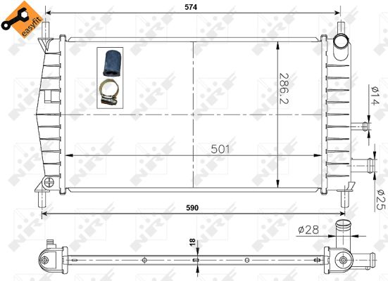 Radiador NRF 50131