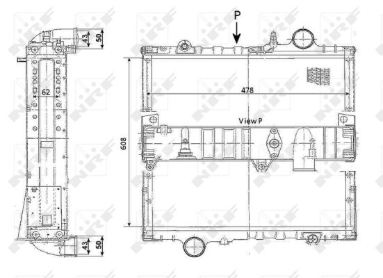 Radiador NRF 503340