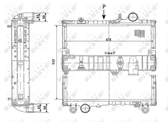 Radiador NRF 503341