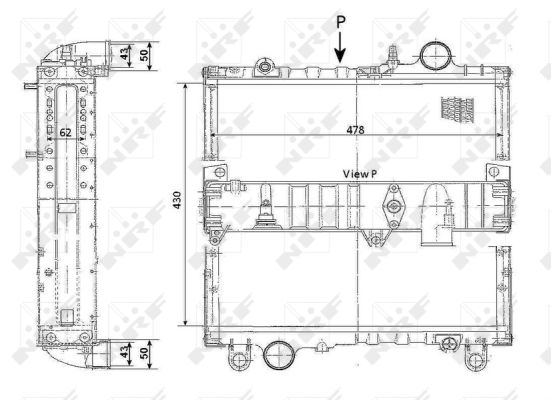 Radiador NRF 503342