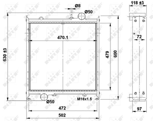 Radiador NRF 504366