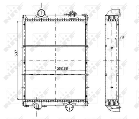 Radiador NRF 50495