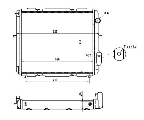 Radiador NRF 507345A