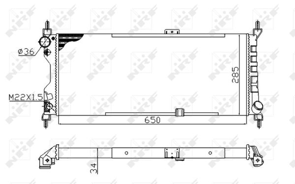 Radiador NRF 507522A