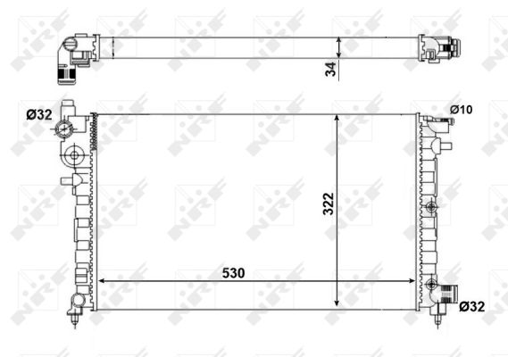 Radiador NRF 509502A