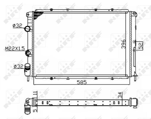 Radiador NRF 509503A