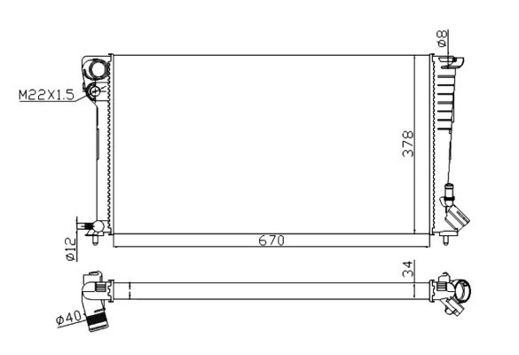 Radiador NRF 509510A