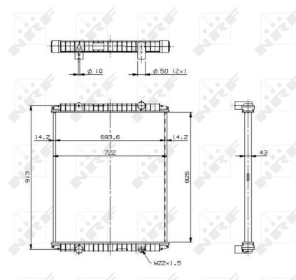 Radiador NRF 509706