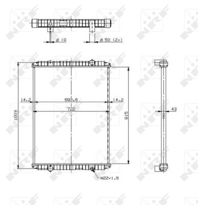 Radiador NRF 509707