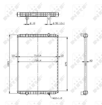 Radiador NRF 509709