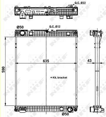 Radiador NRF 509873