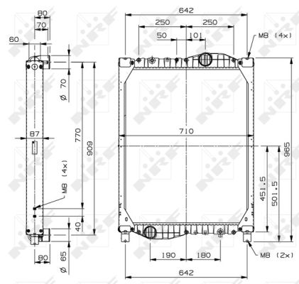 Radiador NRF 509908