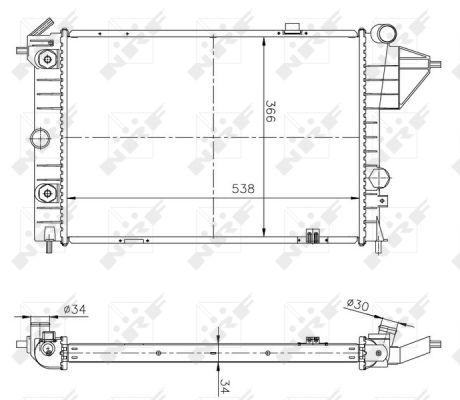 Radiador NRF 513508A