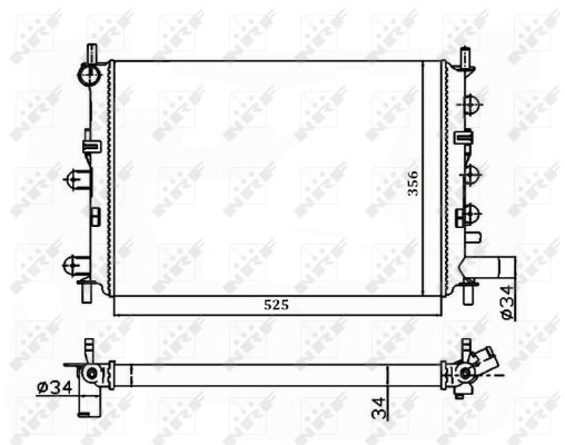 Radiador NRF 514436A