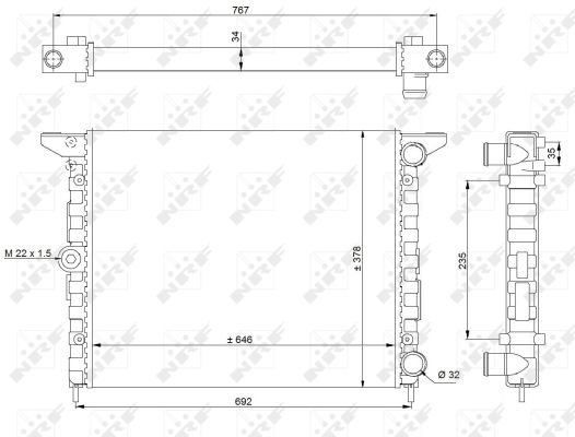 Radiador NRF 519523