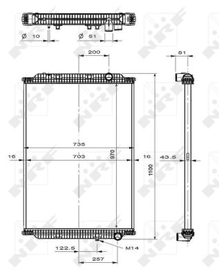 Radiador NRF 519564