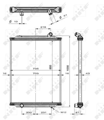 Radiador NRF 519700