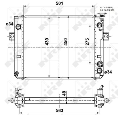 Radiador NRF 52296A