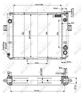 Radiador NRF 52302