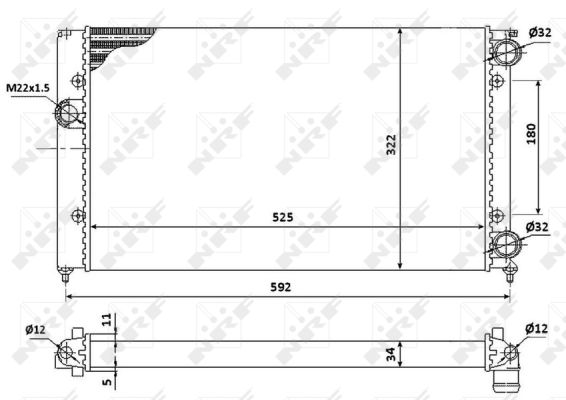 Radiador NRF 529501