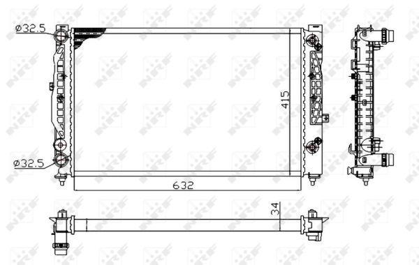 Radiador NRF 529504A