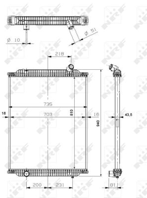 Radiador NRF 529563