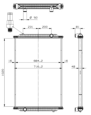 Radiador NRF 529726