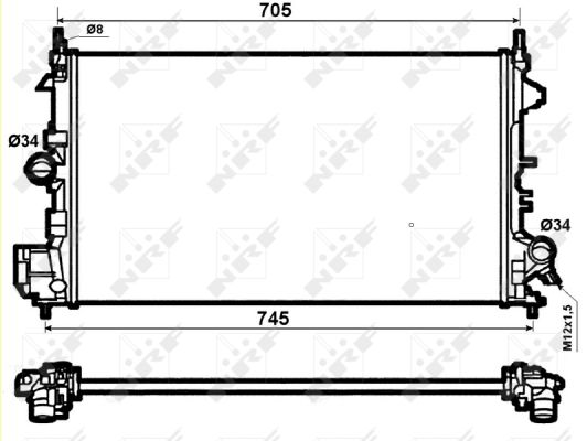 Radiador NRF 53074