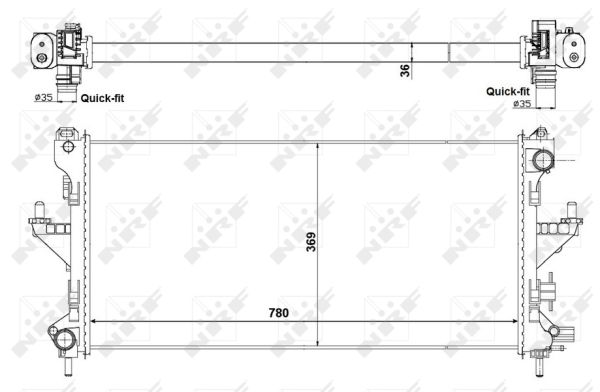 Radiador NRF 53199