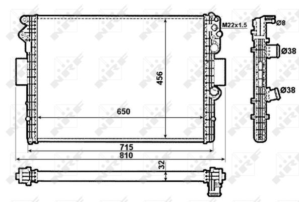 Radiador NRF 53612