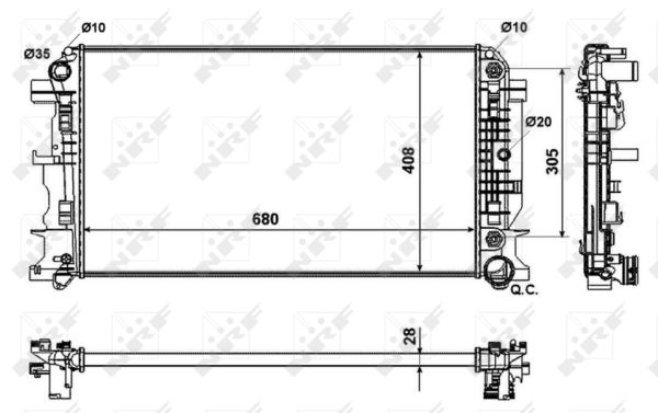 Radiador NRF 53833