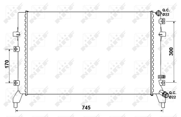 Radiador NRF 53884