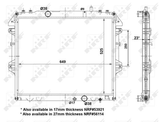 Radiador NRF 53921A