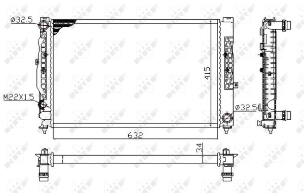 Radiador NRF 539504A