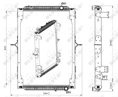 Radiador NRF 539564