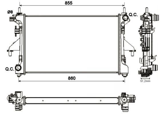 Radiador NRF 54204A